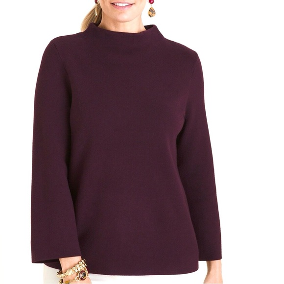 Chicos Mock Neck Pullover Knit Sweater Top Long Sleeved Size Small - Picture 2 of 8